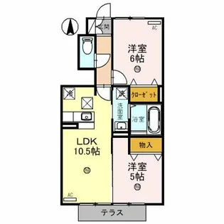フローラメゾンⅡ【1階】の間取り