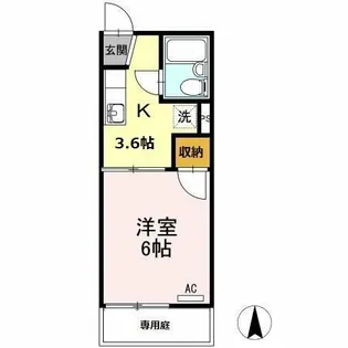 フォーヴルさくら A棟 A【102号室】の間取り