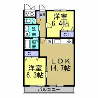 Casaverde【2階】の間取り