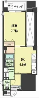 W.O.B AWAZA【8階】の間取り
