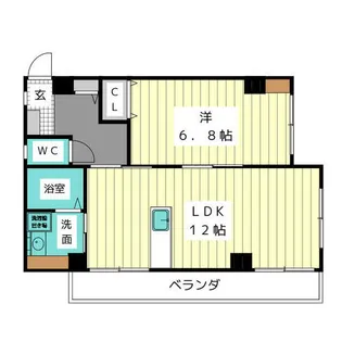 ユタカマンション【2階】の間取り
