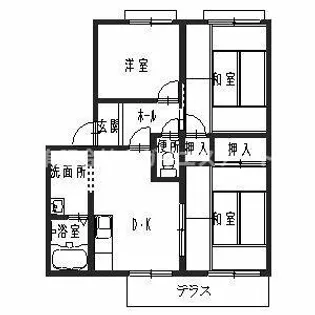 小野市中町(サンシティハイツA)【1階】の間取り