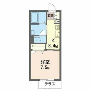 加西市繁昌町(インステージ繁昌Ⅰ B棟)【103号室】の間取り
