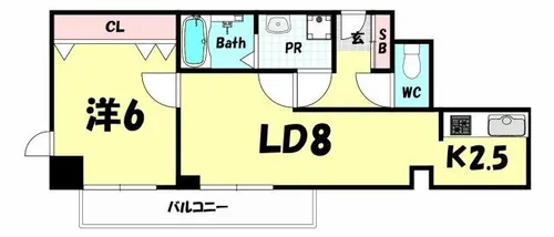 プレザン新神戸【3階】の間取り