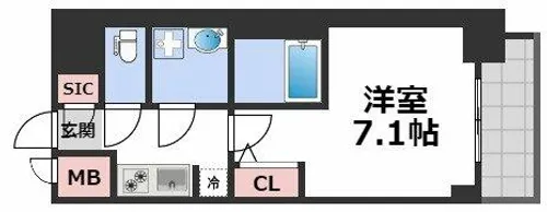 サムティ大阪GRAND EAST【10階】の間取り