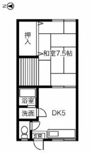 梅須賀荘【102号室】の間取り