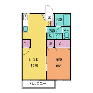 イーストヒルズ A棟【2階】の間取り