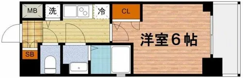 プロシード梅田西アヴァンセ【2階】の間取り