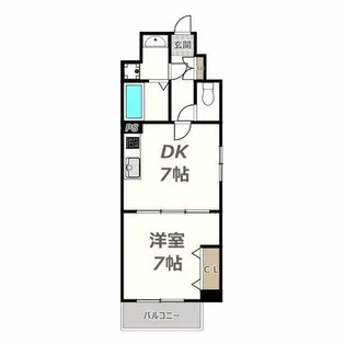 イリス長居公園【703号室】の間取り
