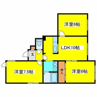 ハイム白樺【102号室】の間取り