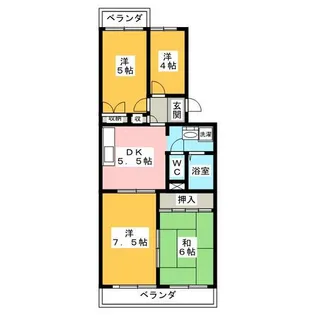 テラス台町【1階】の間取り