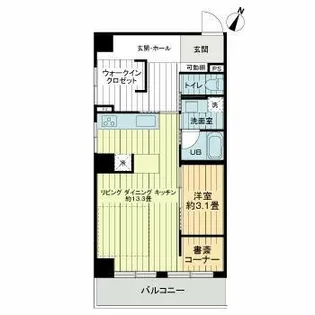 ライオンズマンション神戸元町第2【8階】の間取り