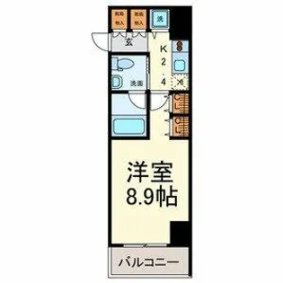 グランルージュ栄 Ⅱ【6階】の間取り