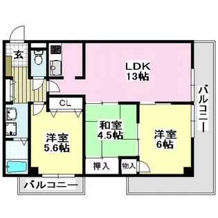 ローズコテージ壱番館【2階】の間取り