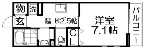 ウエストビレッジⅡ【1階】の間取り