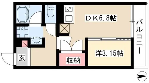 AXIA八熊【5階】の間取り