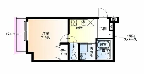 フジパレス今川公園東Ⅴ番館【202号室】の間取り