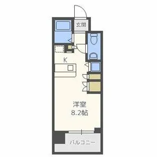 エスリード御堂筋梅田【8階】の間取り