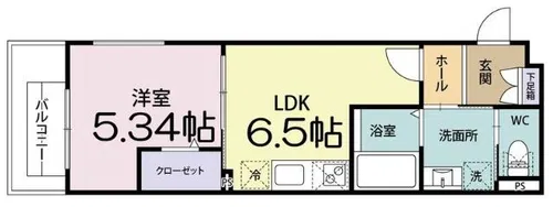 サンバレー柏里【1階】の間取り