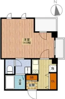 ウエストノースビルディング【2階】の間取り
