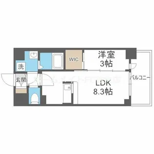 MAXIV CROS 江坂【3階】の間取り
