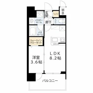 エステムコート難波WEST-SIDEⅧエクシーナ【3階】の間取り