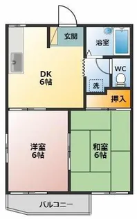 タウニィ吉川 A【102号室】の間取り