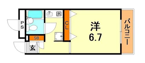 サンライズコート【3階】の間取り