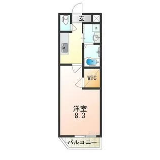 フジパレス新深江【1階】の間取り