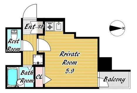 SENSE COURT 森ノ宮【4階】の間取り
