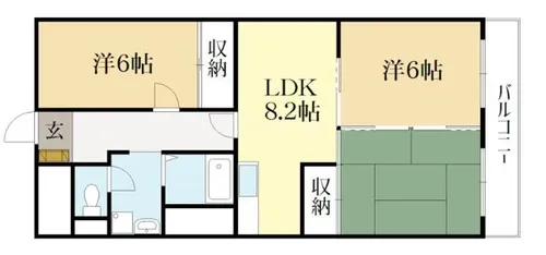 コーポみむろ【1階】の間取り