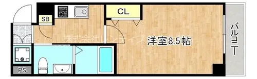 エムズコート今里【8階】の間取り
