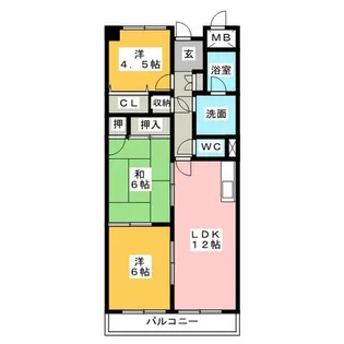 ヴィラエイト【3階】の間取り