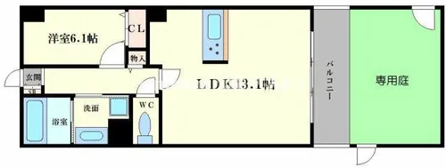 フレシールアビタシオン【1階】の間取り