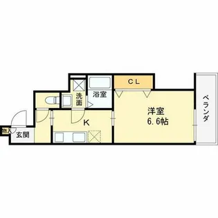 クレアール西今川【2階】の間取り