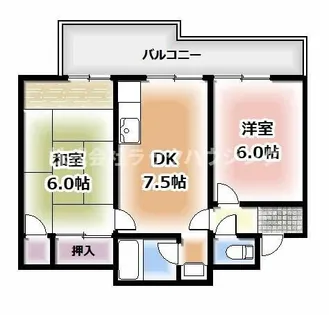 セブンスターマンション香里園【7階】の間取り