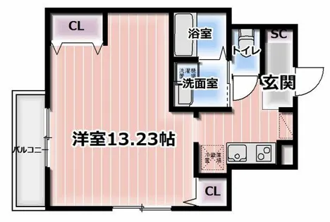 キャルムコート星田2番館【1階】の間取り