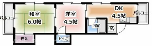 エレガントハイツ【2階】の間取り