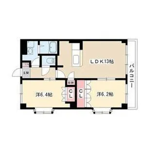 ハピネス【2階】の間取り