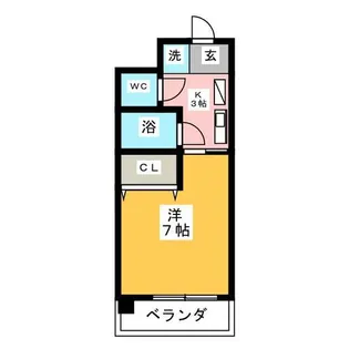 1Kの間取り画像