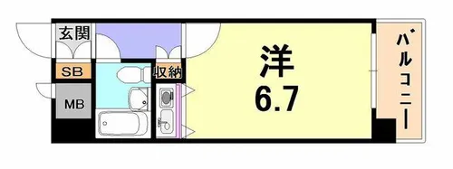 朝日プラザアルファポート神戸【7階】の間取り