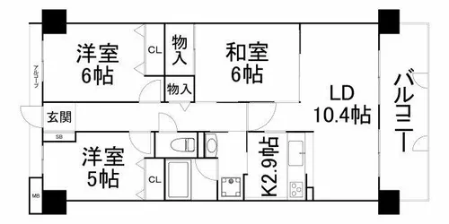 メロディーハイム緑橋弐番館【8階】の間取り
