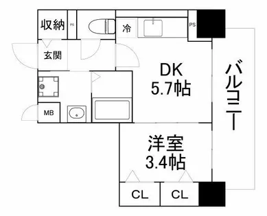 GARBO【6階】の間取り