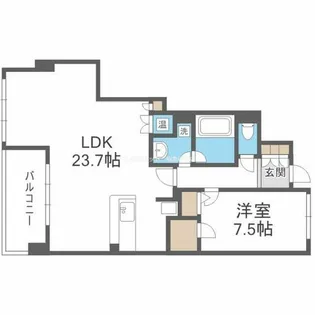 グレンパーク梅田北【14階】の間取り