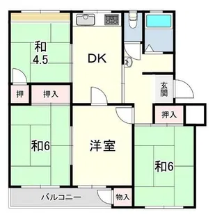 渦ヶ森コーポ7号館【2階】の間取り