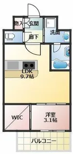 ソルテラスOSAKA EAST GATE【7階】の間取り
