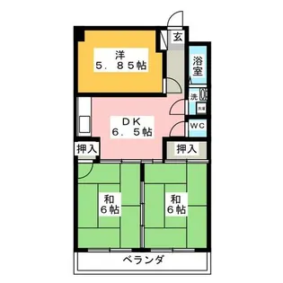 メゾンひばり【501号室】の間取り