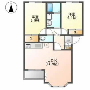 ハーフバレーⅡ【1階】の間取り