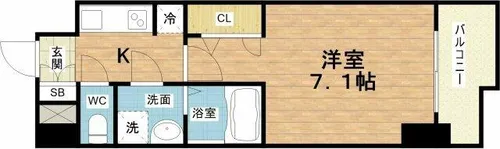 S-RESIDENCE大阪九条North【2階】の間取り
