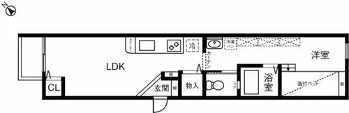 モジュールH【2A号室】の間取り
